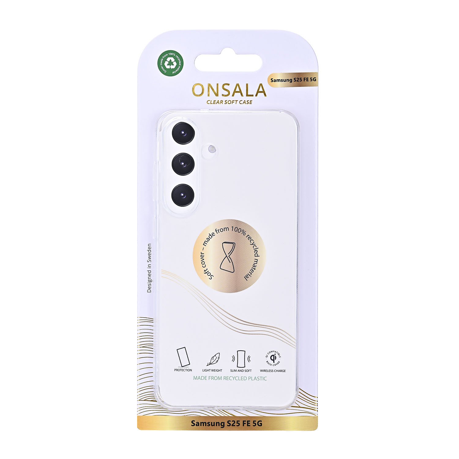ONSALA Back Recycled Clear Case TPU Samsung Galaxy S25 FE 5G