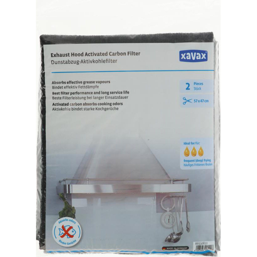 XAVAX Activated Carbon Filter for Cooker Hoods 2-pack