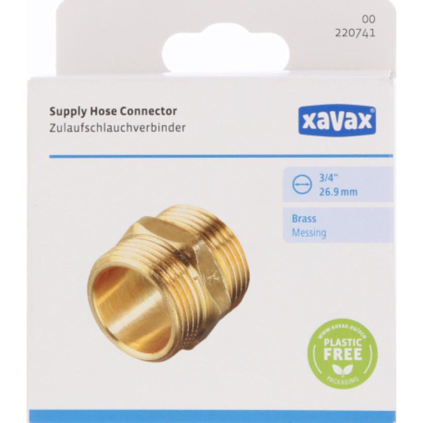 XAVAX Brass Supply Hose Connector 3/4 Inch