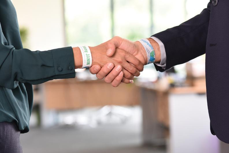 Festivalarmbnd utskrivbare 265x18mm hvit (100)