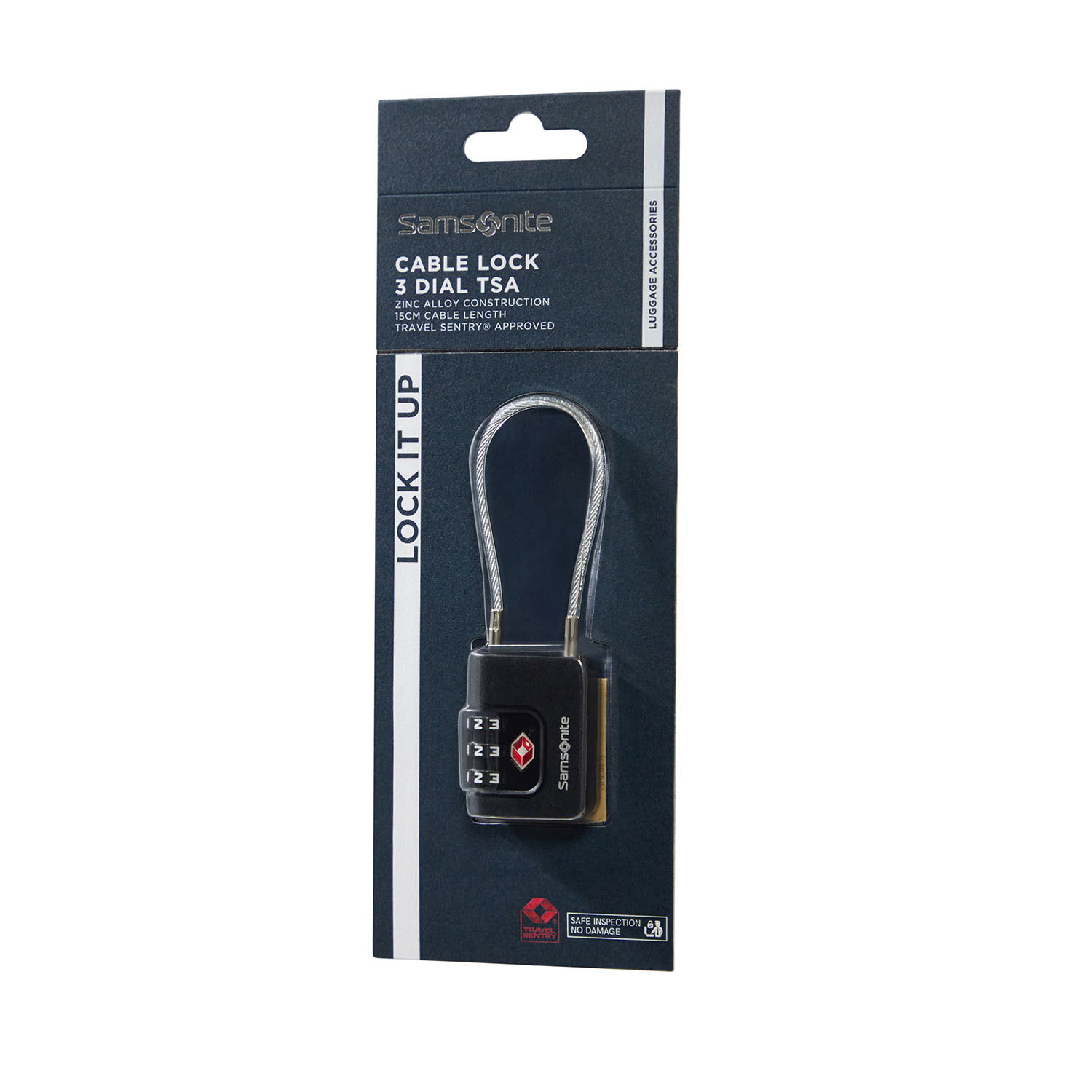 SAMSONITE TA Revolution Cablelock 3 Dial TSA Black