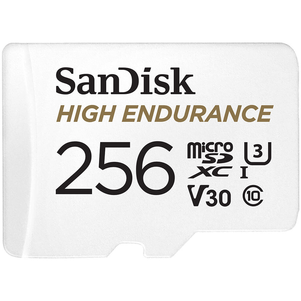 SANDISK Minnekort MicroSDXC 256GB High Endurance med adap