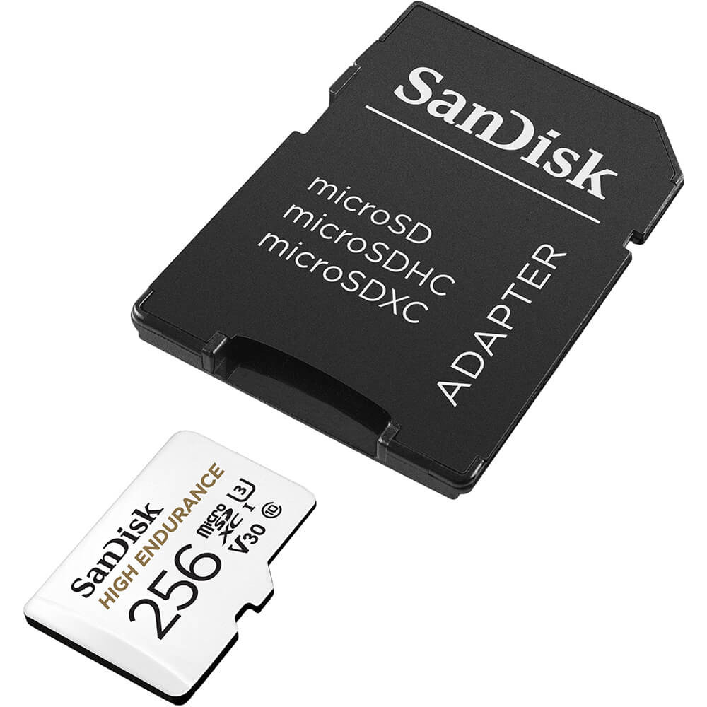 SANDISK Minnekort MicroSDXC 256GB High Endurance med adap