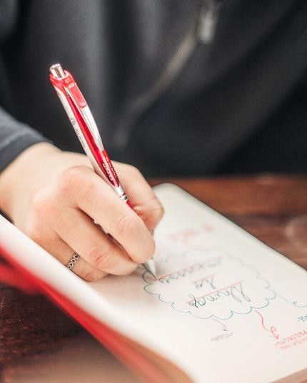 Geleroller Pentel Energel 07 Rød (12 stk)