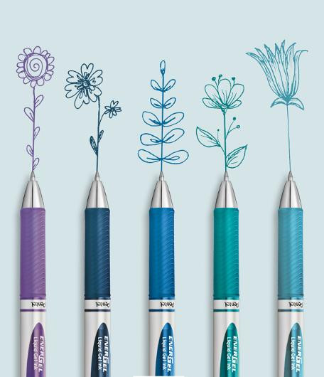 Geleroller Pentel Energel 07 Sort (12 stk)