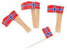 Kakepynt Joker Norsk Flagg Trepinne (50...