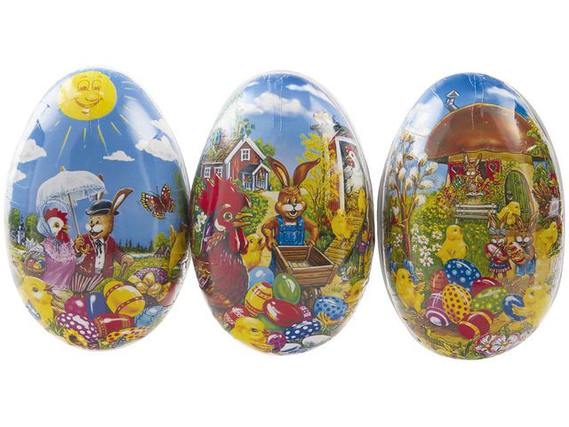 BildePåskeegg 23Cm Tomt Assorterte Design (4 stk)