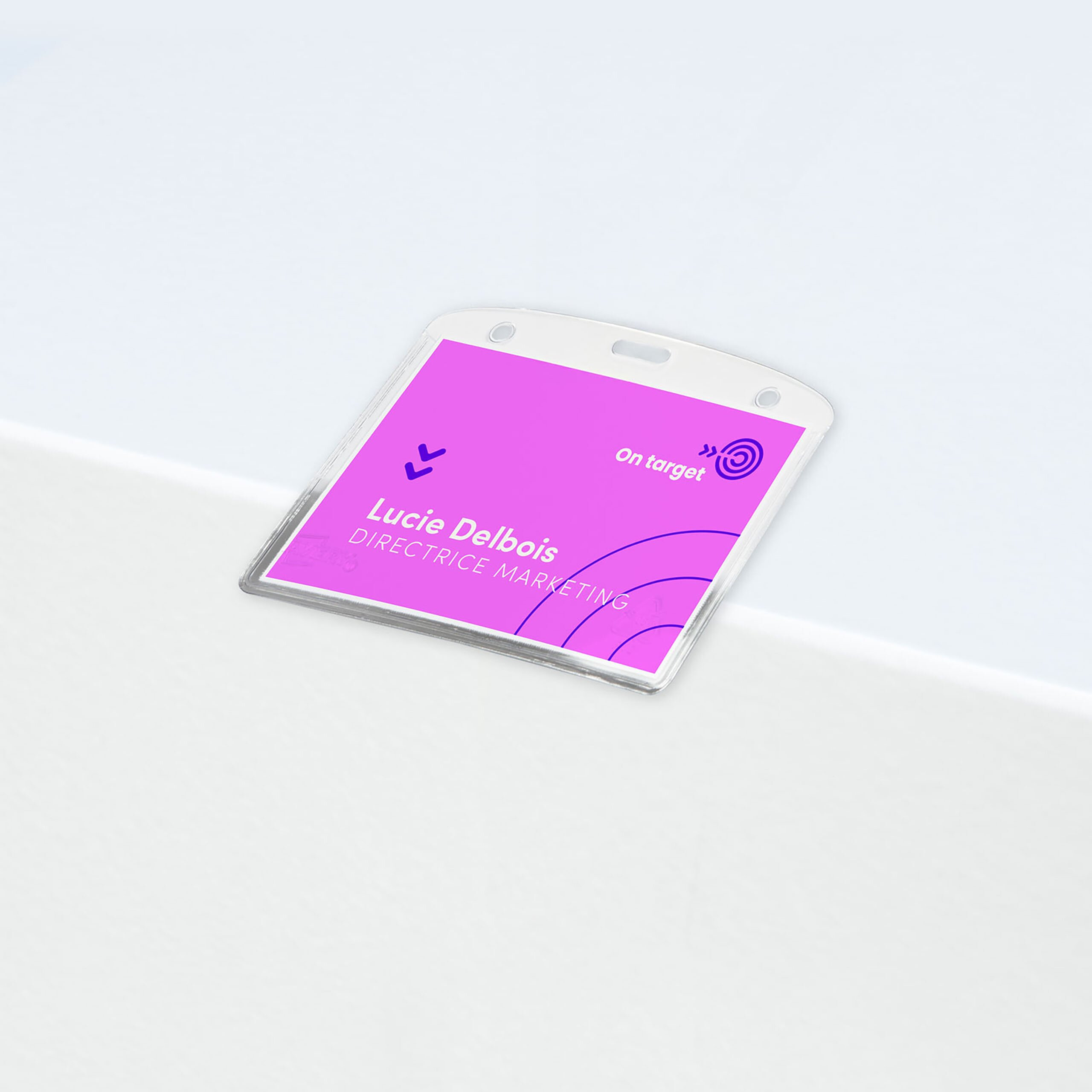 Navneskiltholder+innlegg 90x60mm (20)