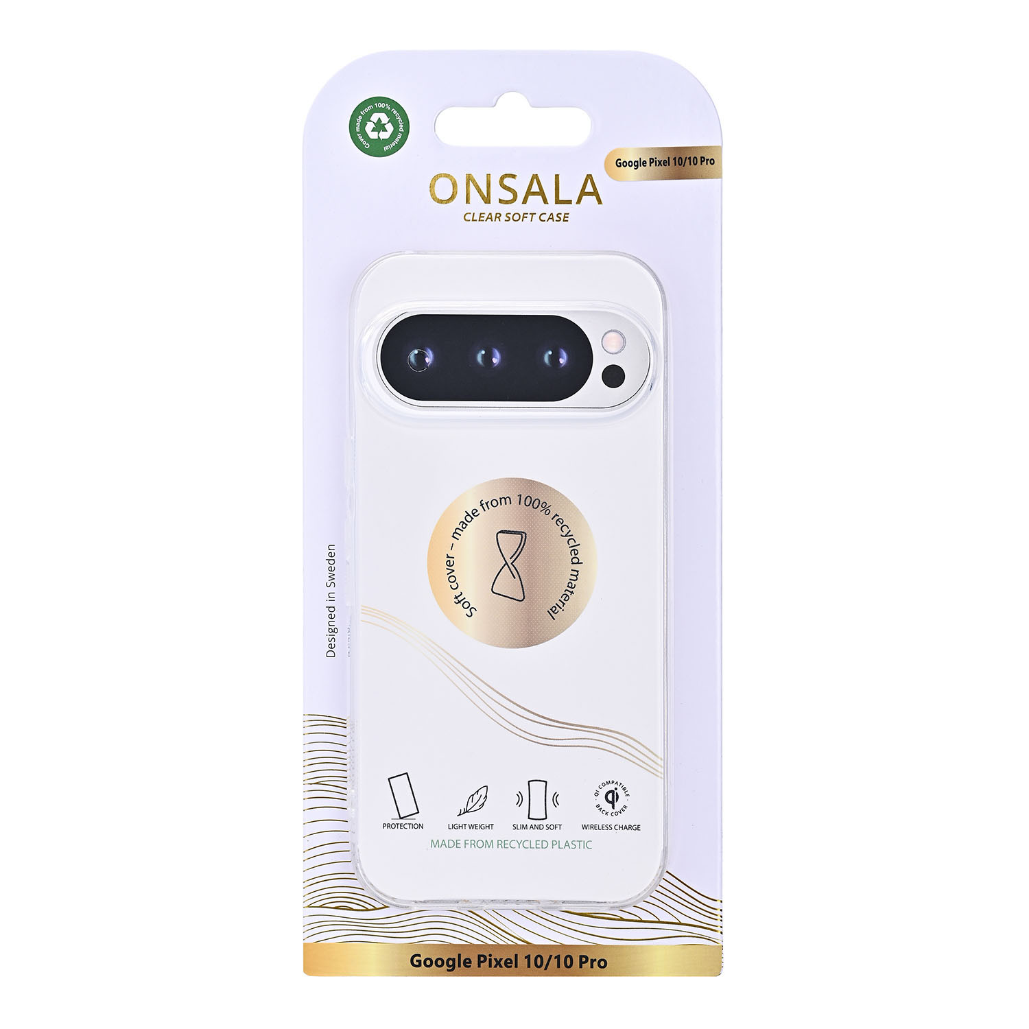 ONSALA Back Recycled Clear Case TPU Google Pixel 10/10 Pro