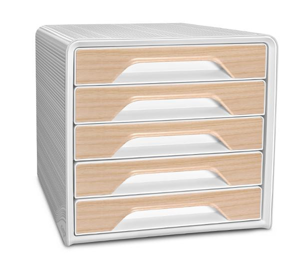 BildeSkuffekabinett Cep Smoove 5Sk Hvit/Bjørk