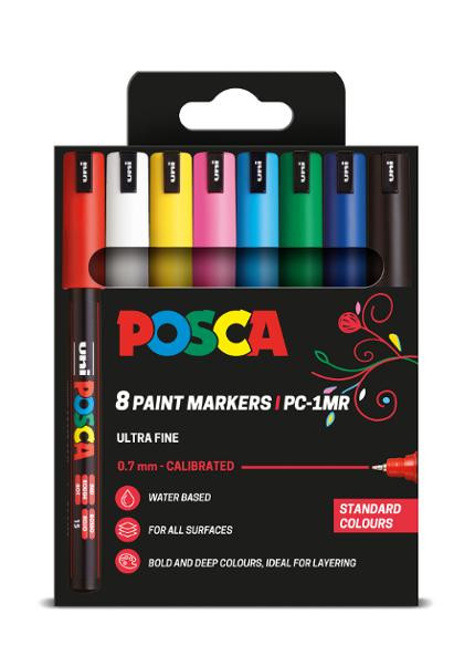BildePaintmarker Uni Posca Pc-1Mr Ass Std (8 stk)