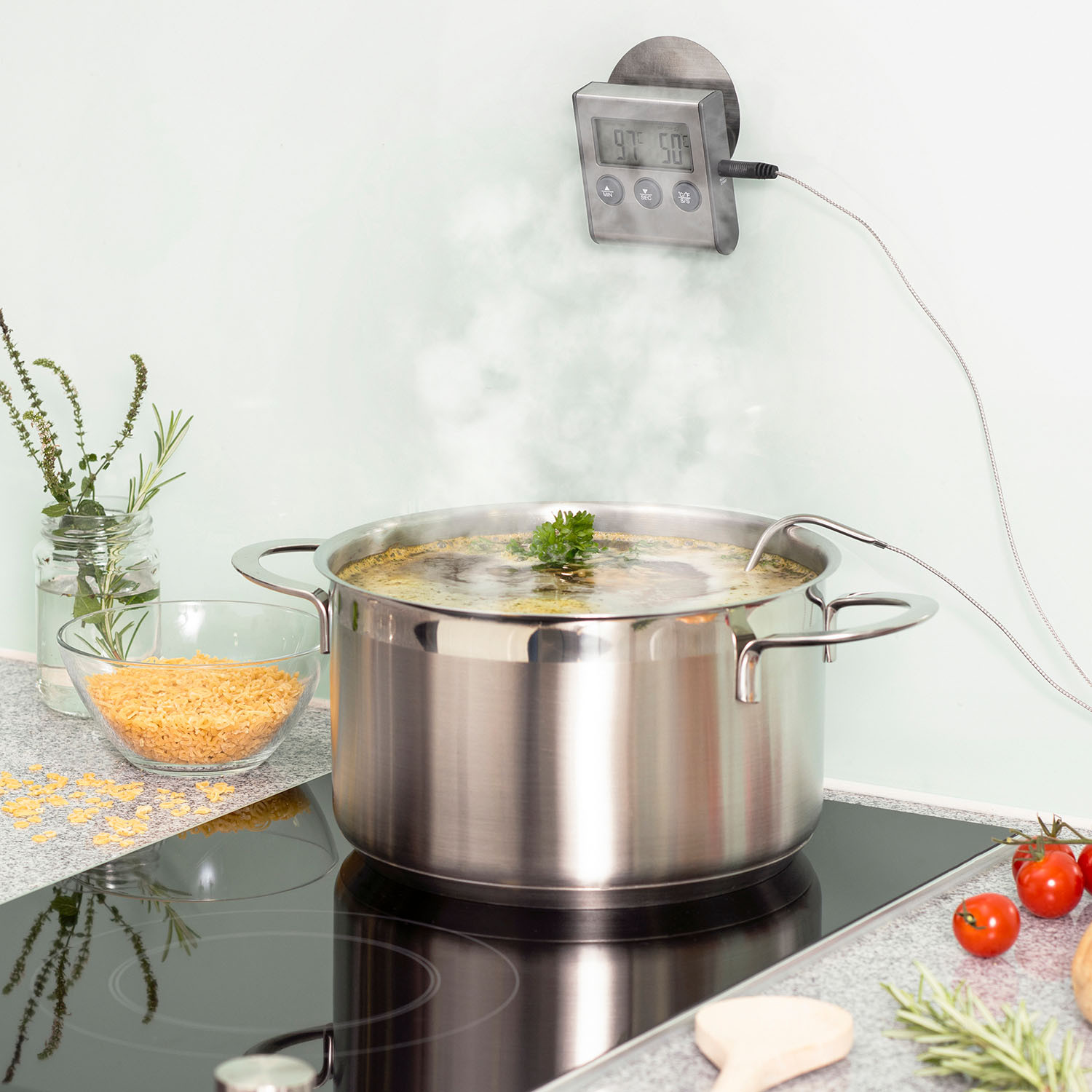 XAVAX Digital Meat Thermometer with Timer Cable Sensor