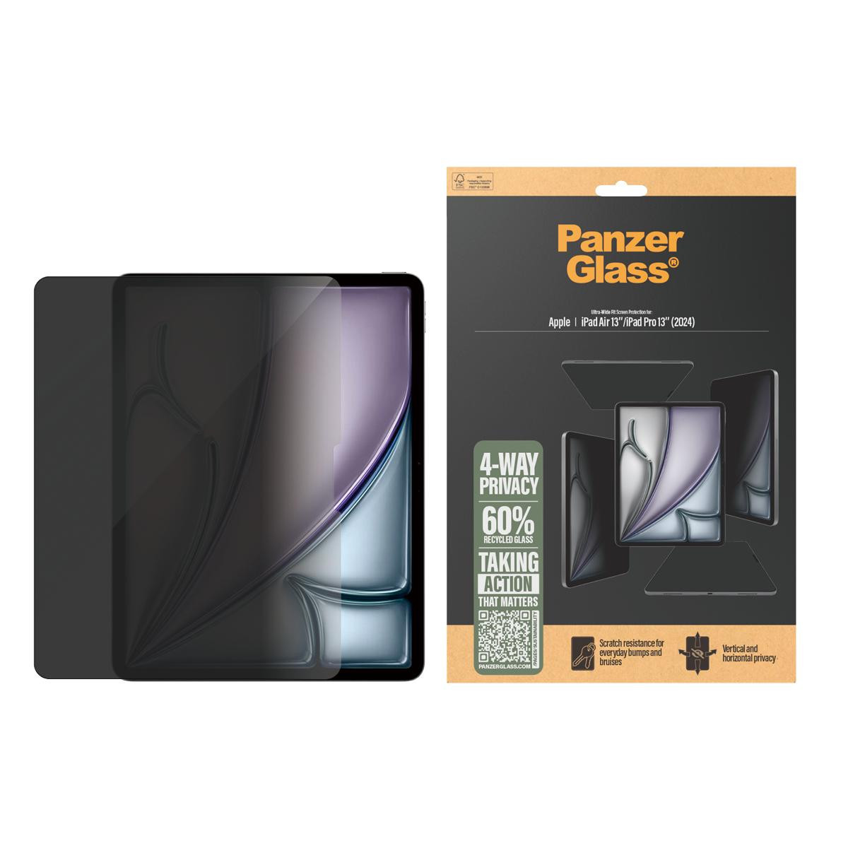 BildePG 4-Way Privacy Screen Protector iPad Pro/Air 13'' UWF