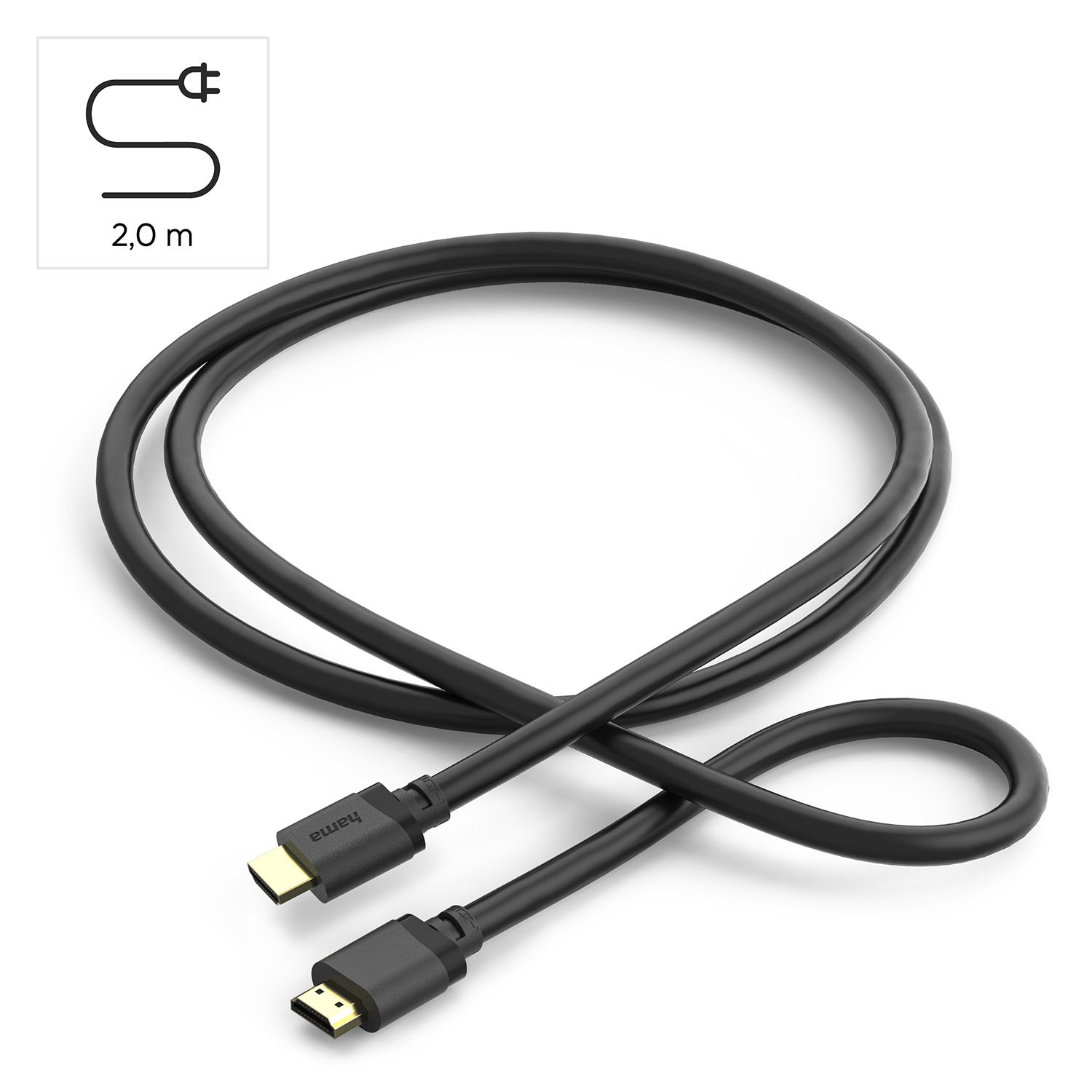 HAMA Cable HDMI Ultra High Speed 8K 48Gbit/s 2.0m Gold