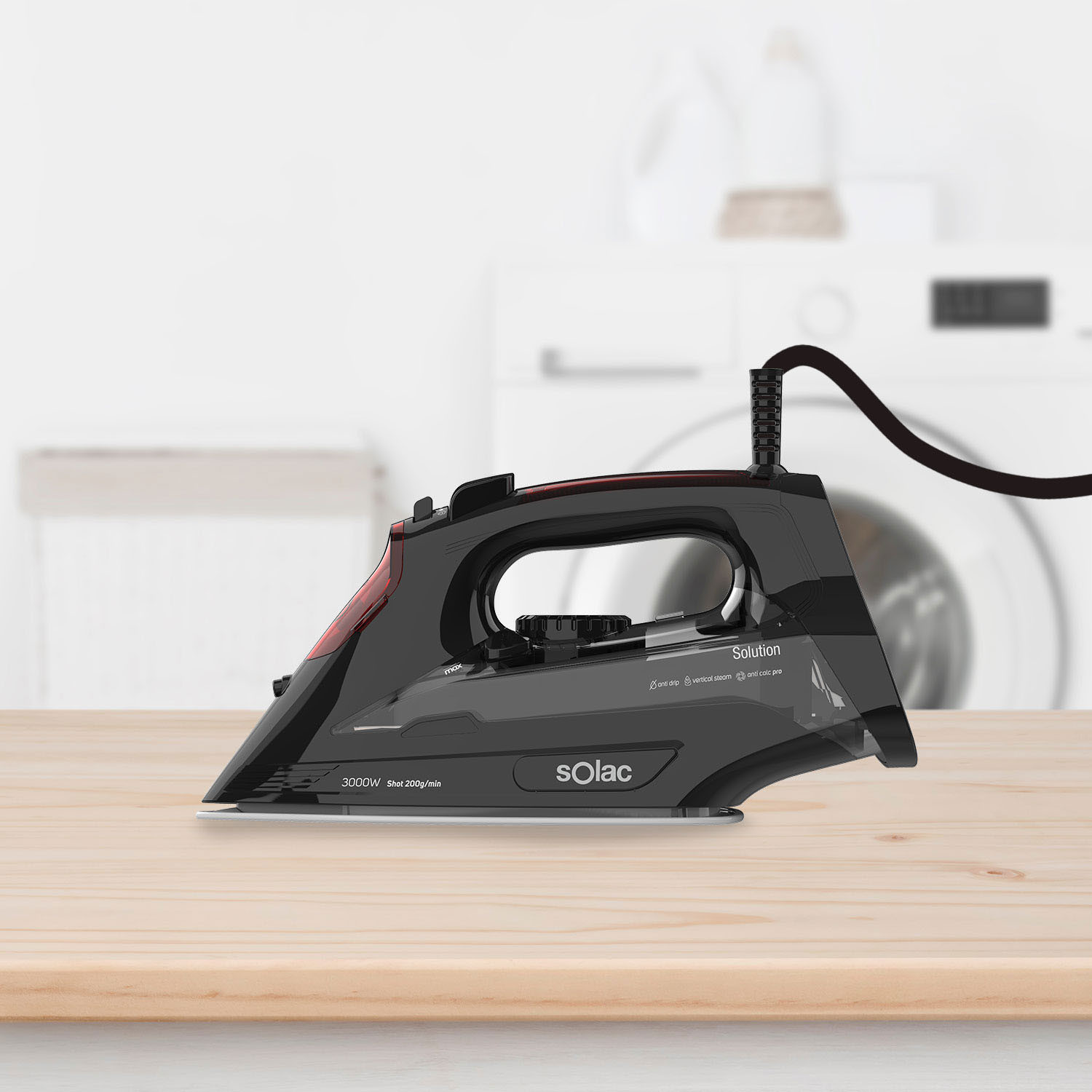 SOLAC Steam Iron PV2490 Black