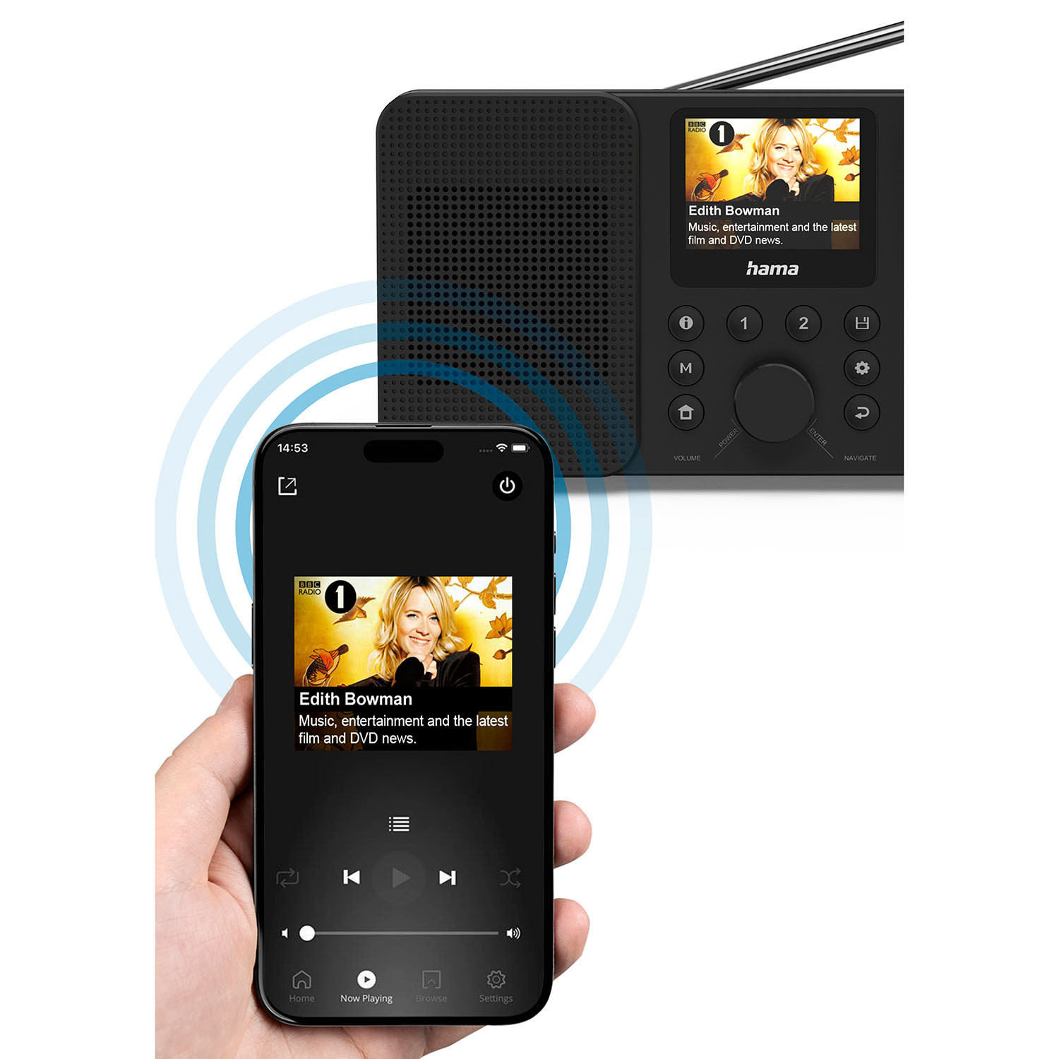 HAMA Radio DAB+ FM Internet DIR10 Bluetooth Black