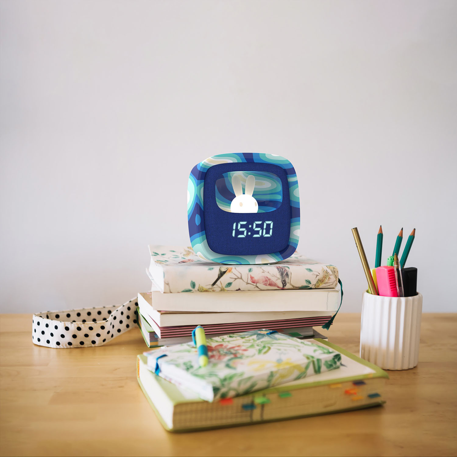 MOB Alarm Clock with Light Billy Clock Blue Wave