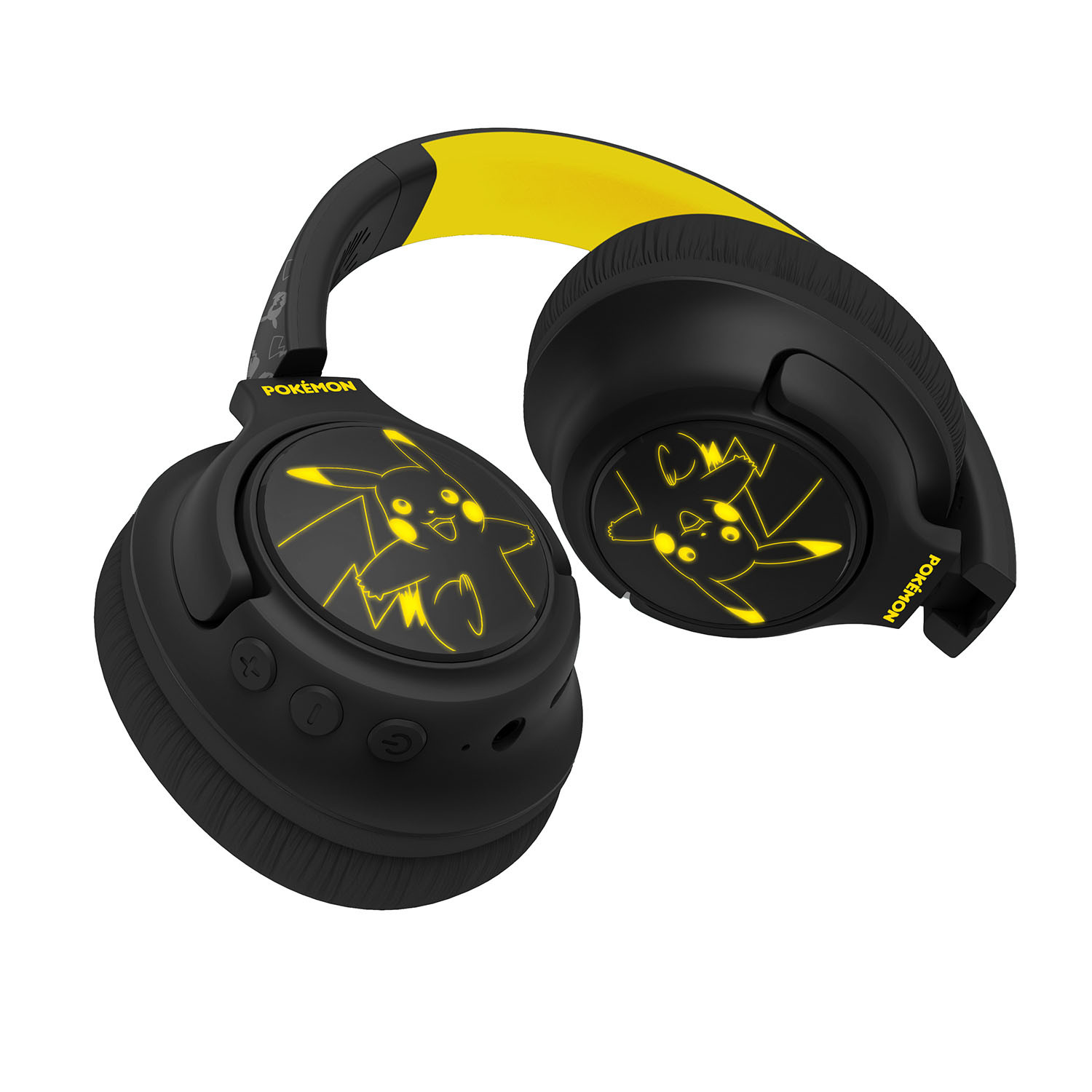POKEMON Pikachu Headphone Over-Ear Wireless LED Light Sharing Aux