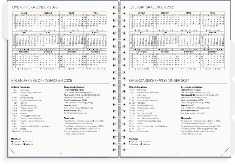 Lærerkalender A4 Vg Skole 26/27 Blå