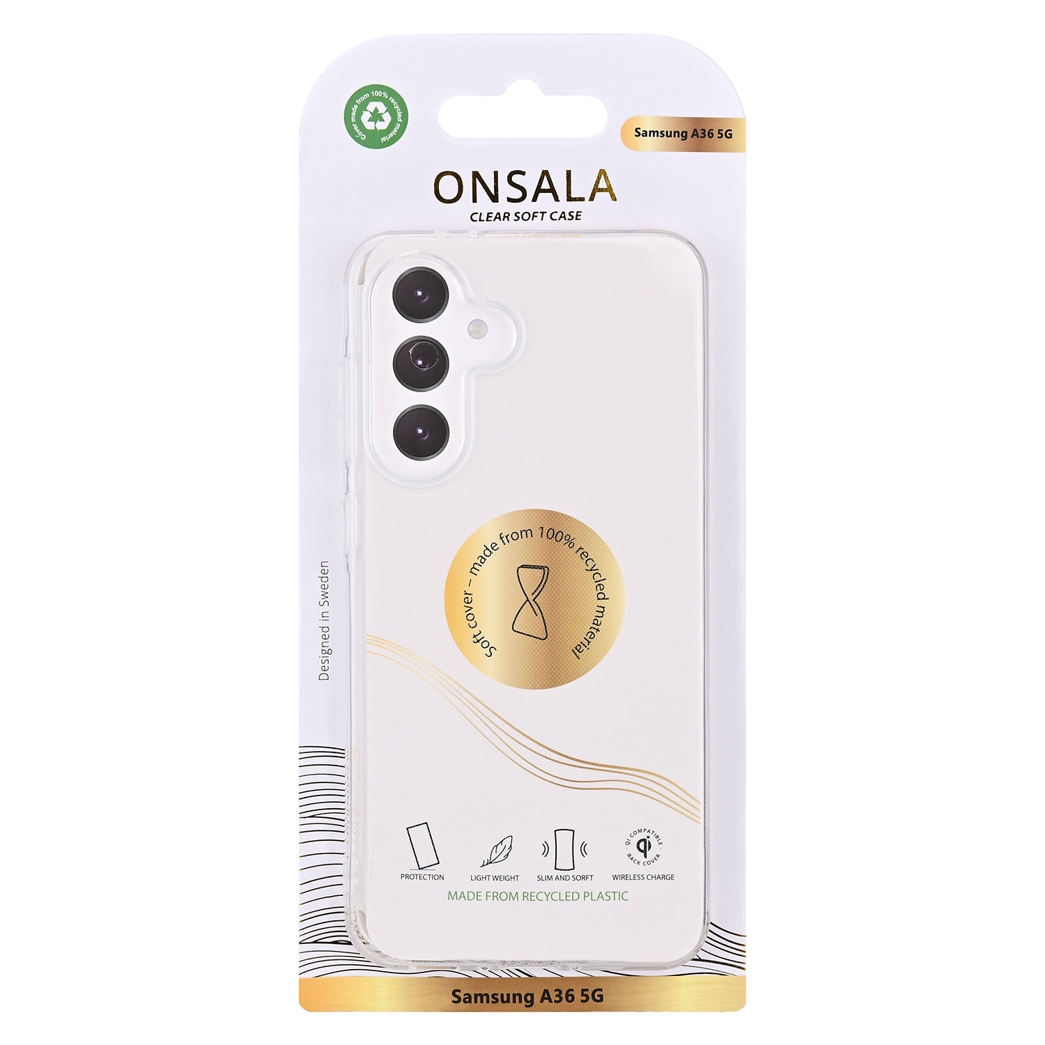 ONSALA Back Recycled Clear Case TPU Samsung A36 5G