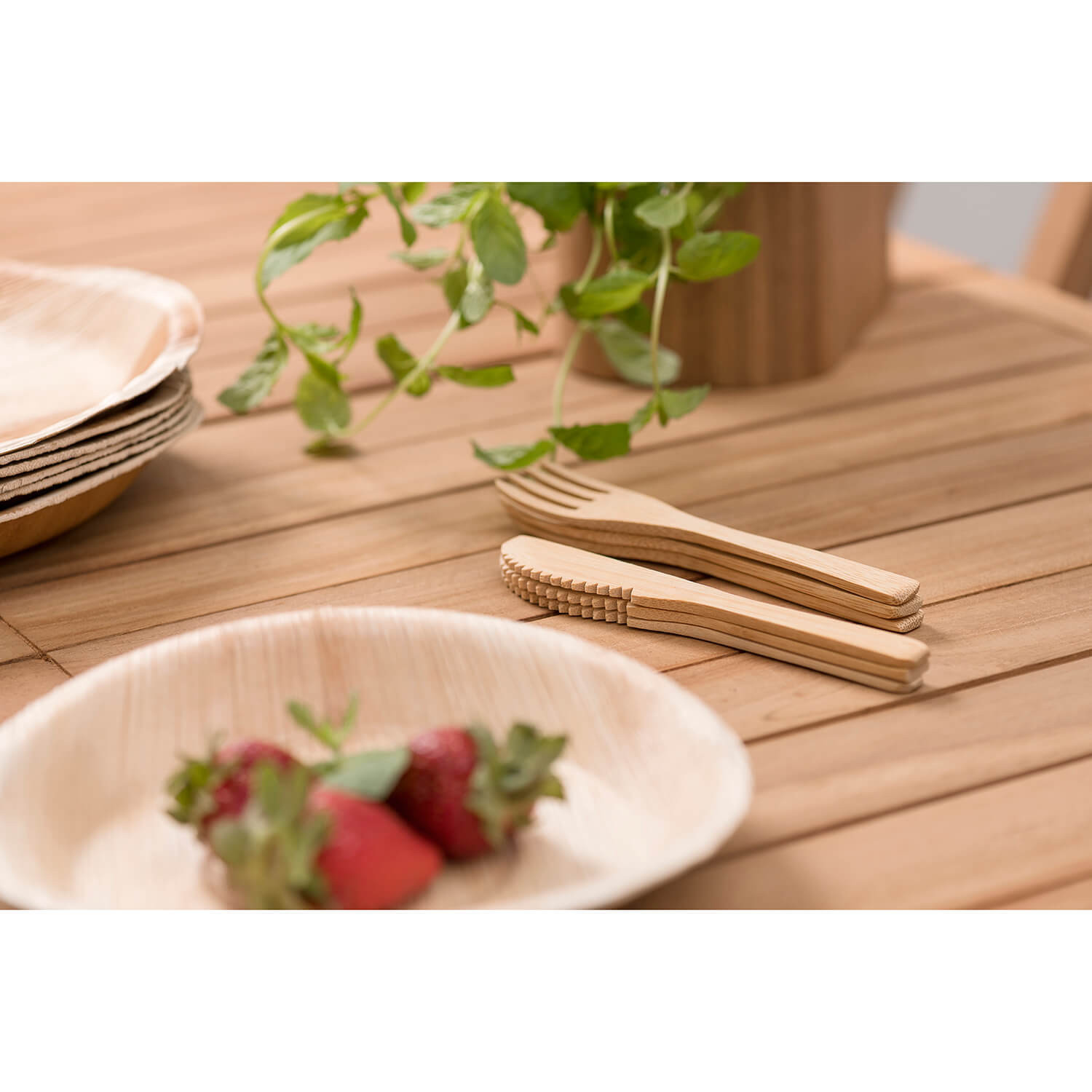 MAKU Palm Leaf Plate Round 20 cm 10Pcs