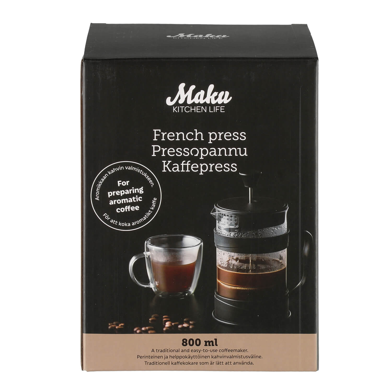 MAKU Coffee Press French Press Black