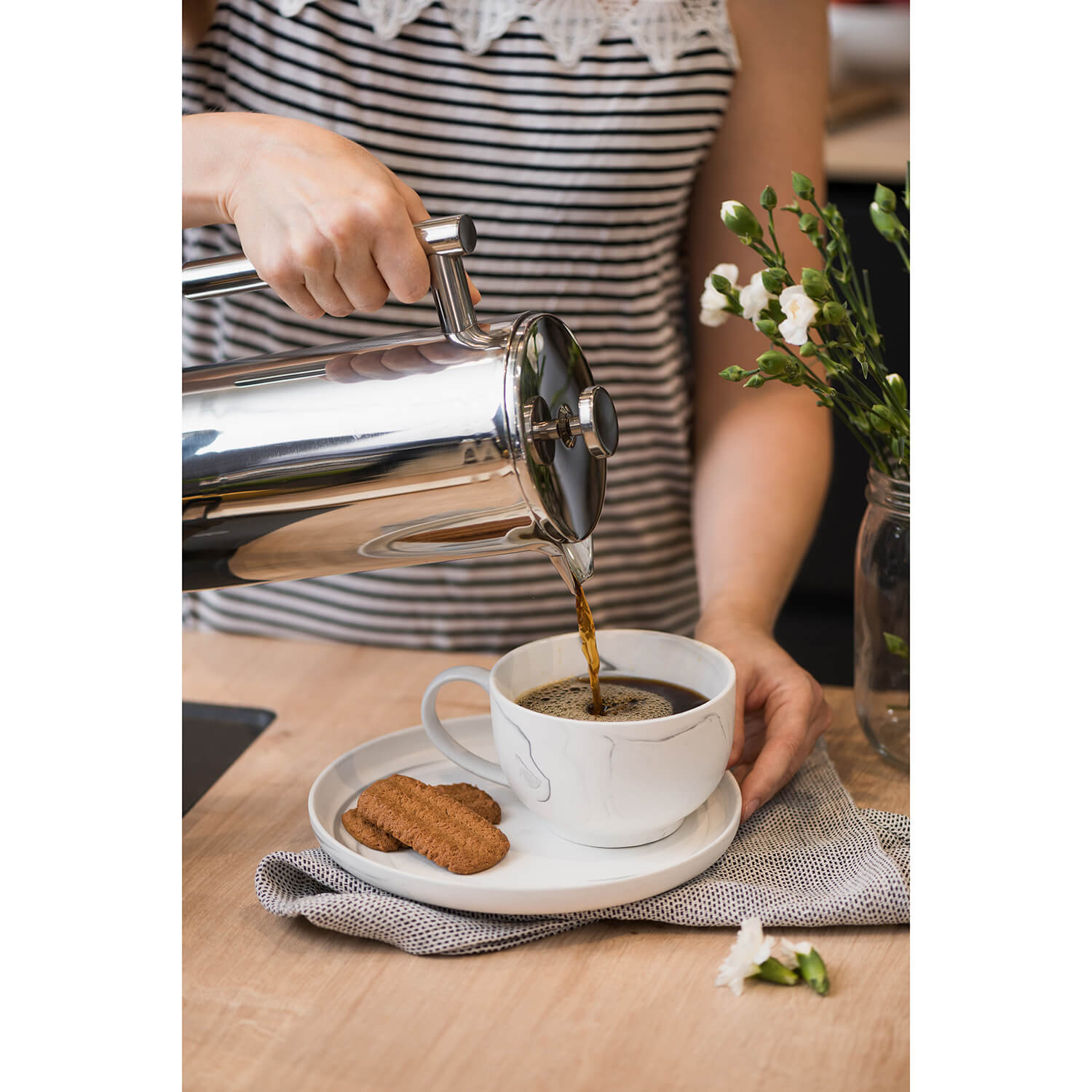 MAKU Coffee Press Gastro Steel 1L