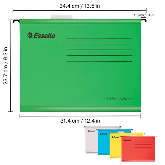 Hengemappe Esselte Standard A4 Grøn (25 stk)