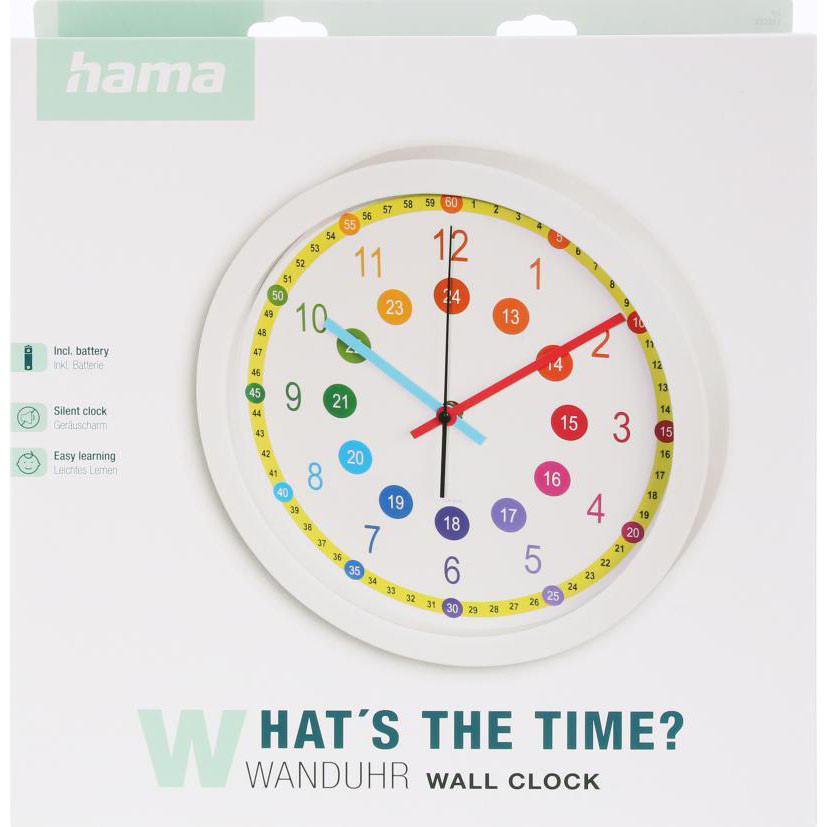 HAMA Digital Wall Clock for Childrens Room Analog