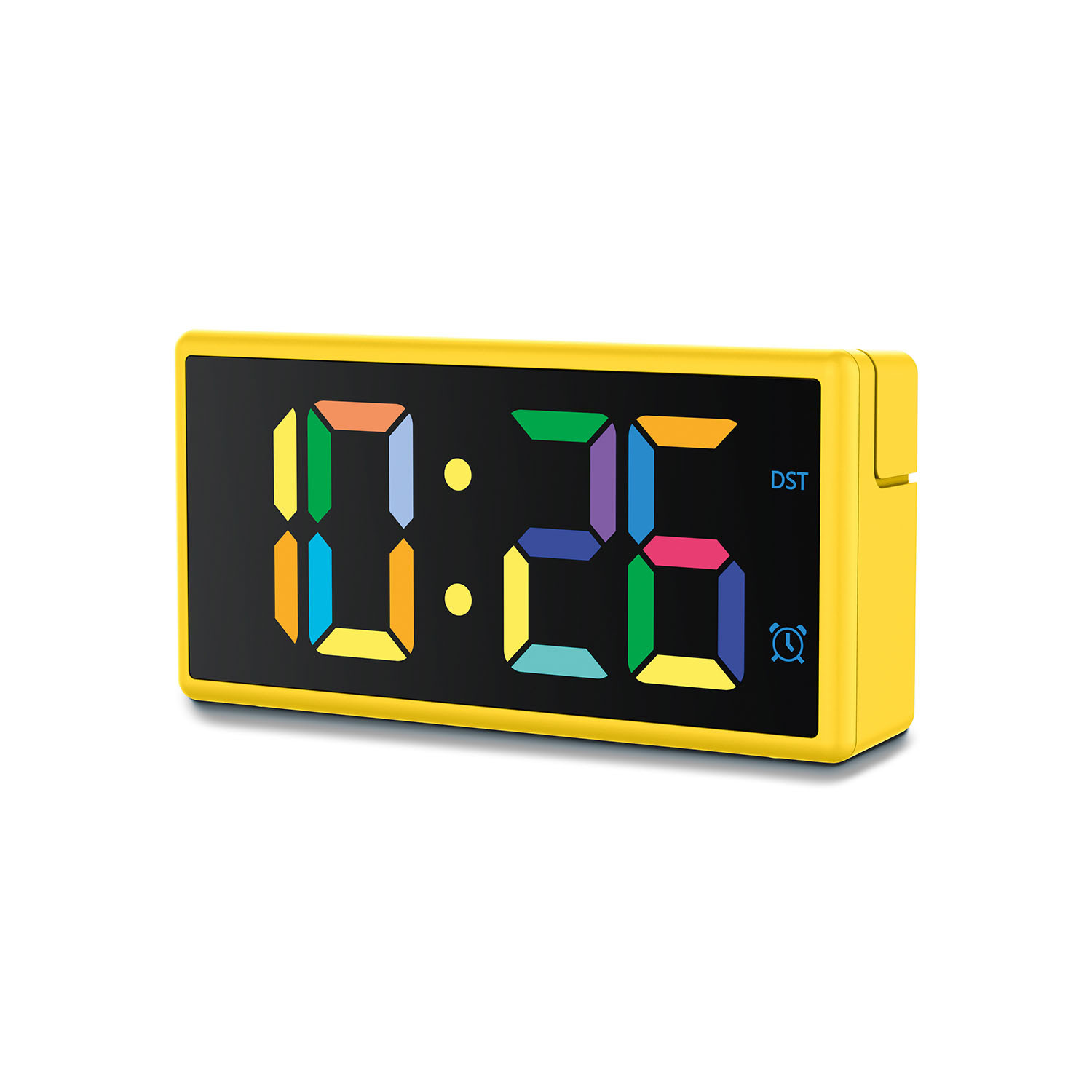 HAMA Digital Alarm Clock Ibiza Multi Colour Display Yellow