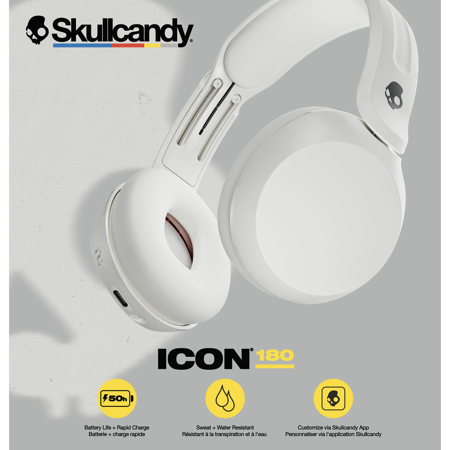 SKULLCANDY Headphone  ICON On-Ear Bone White