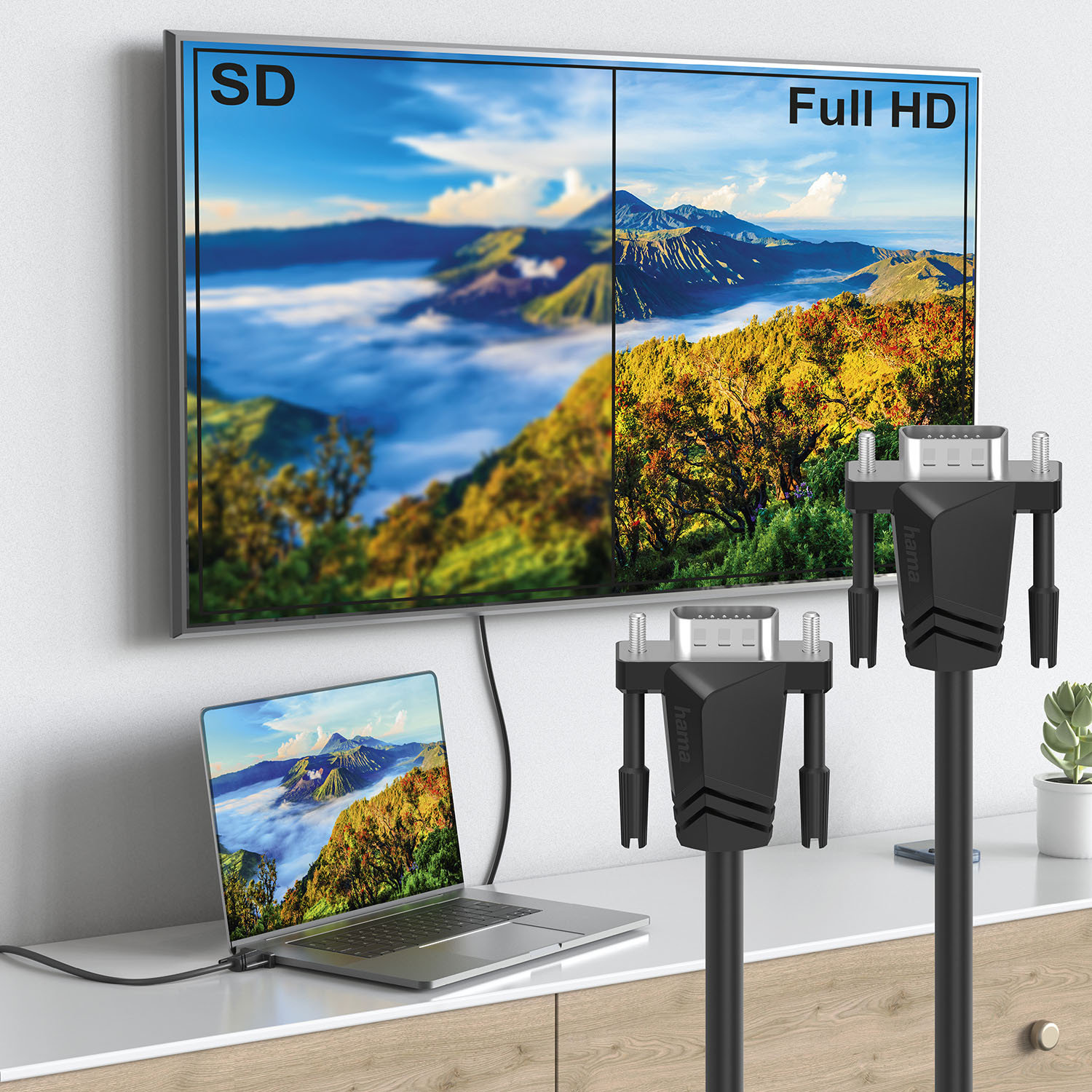 HAMA Cable VGA Full HD Black 1.50m