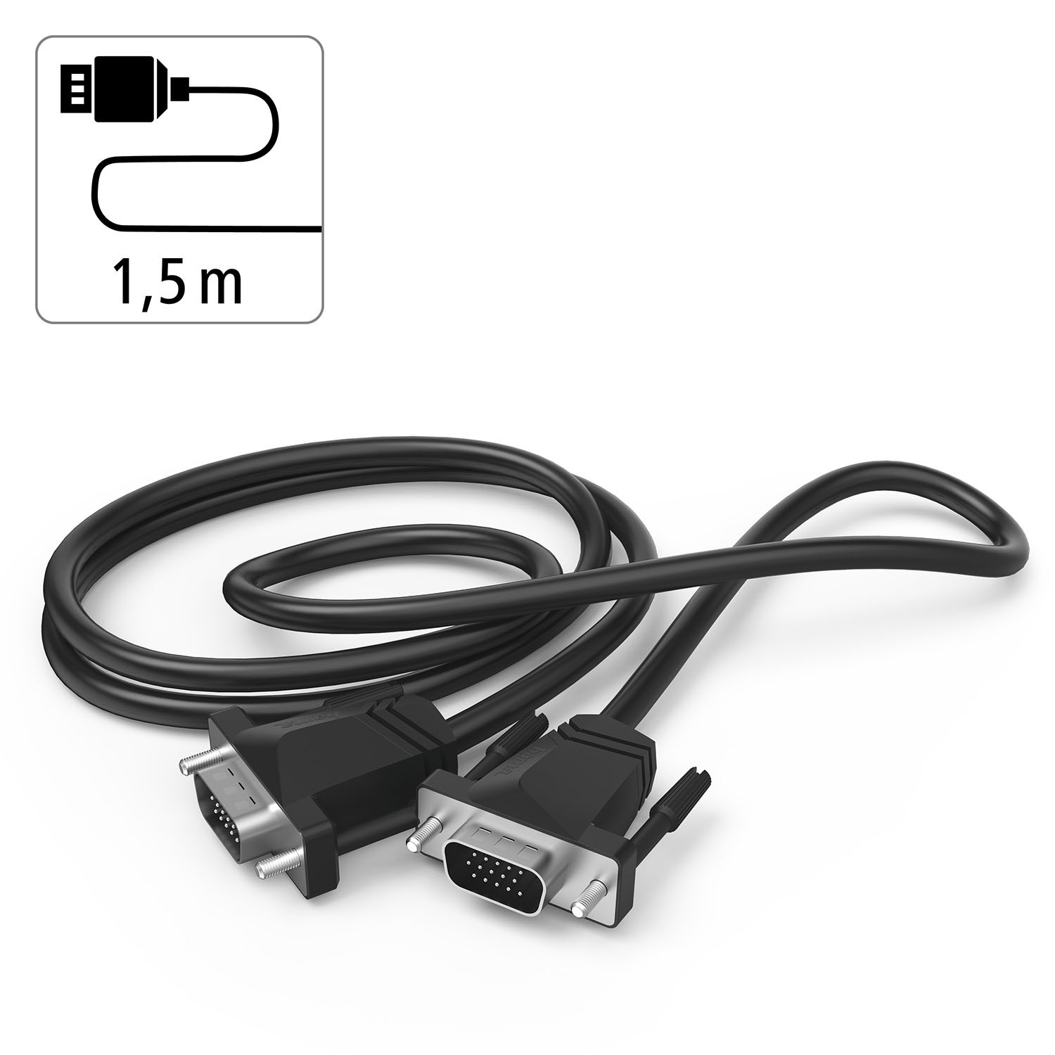 HAMA Cable VGA Full HD Black 1.50m