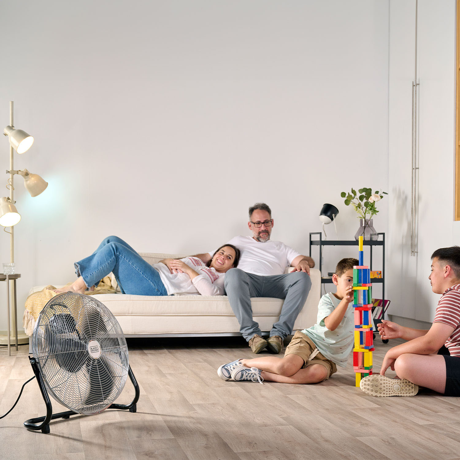 BLACK+DECKER Floor Fan 120W Black