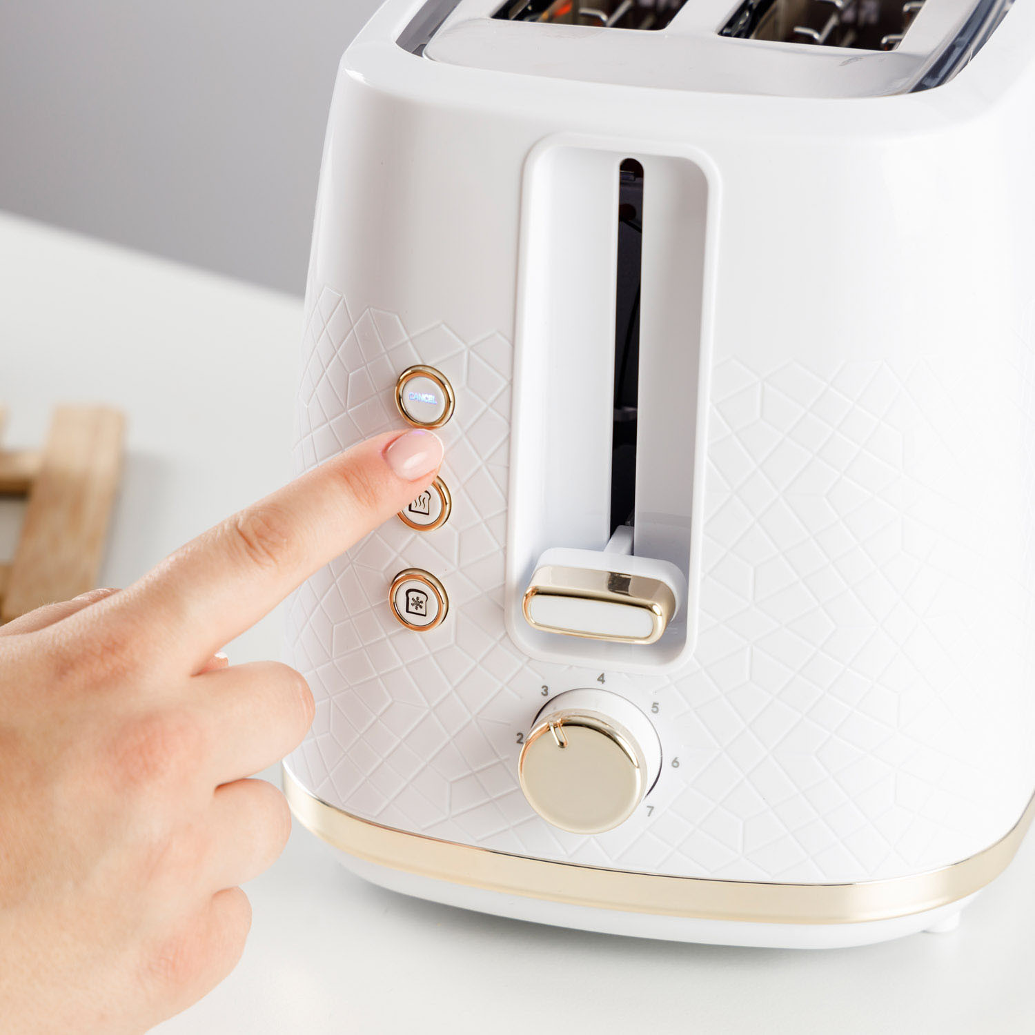 TAURUS Toaster Long Slot Fusion Crunch White