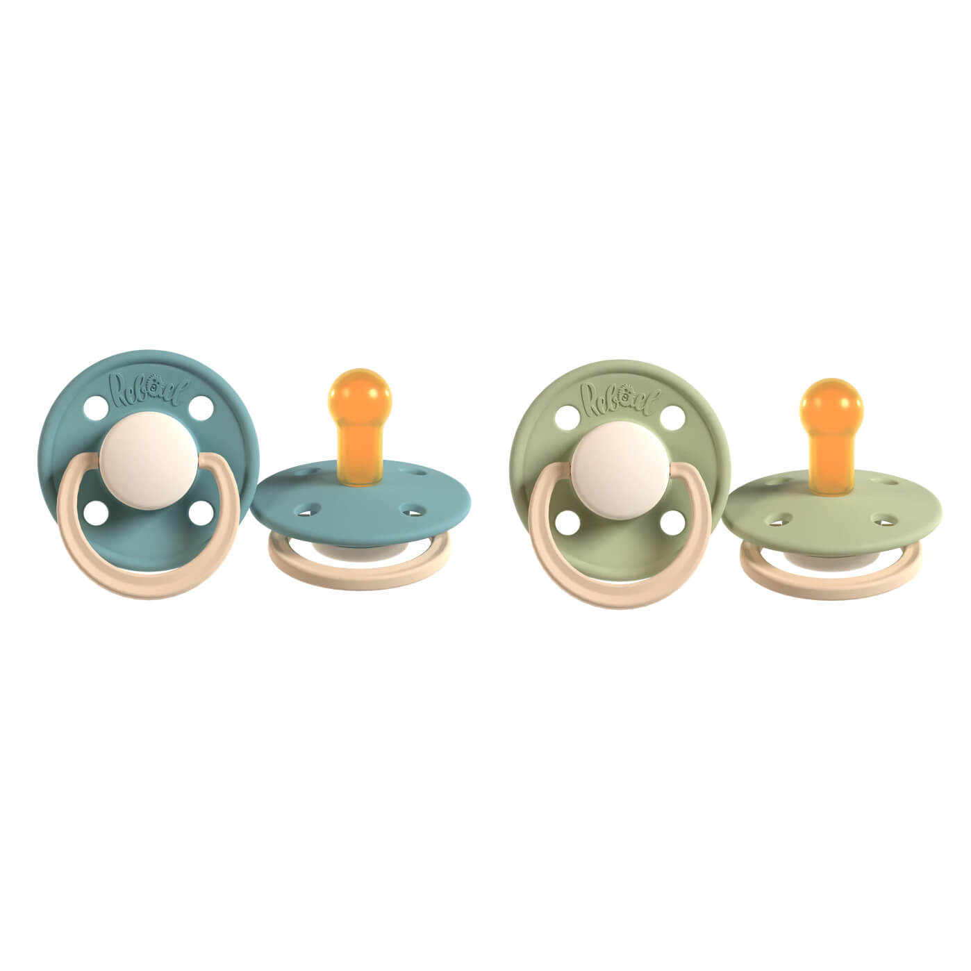 REBAEL Pacifier 2-Pack Size 1 Rebael Rainy Pearly Lion / Dusty Pearly Snake