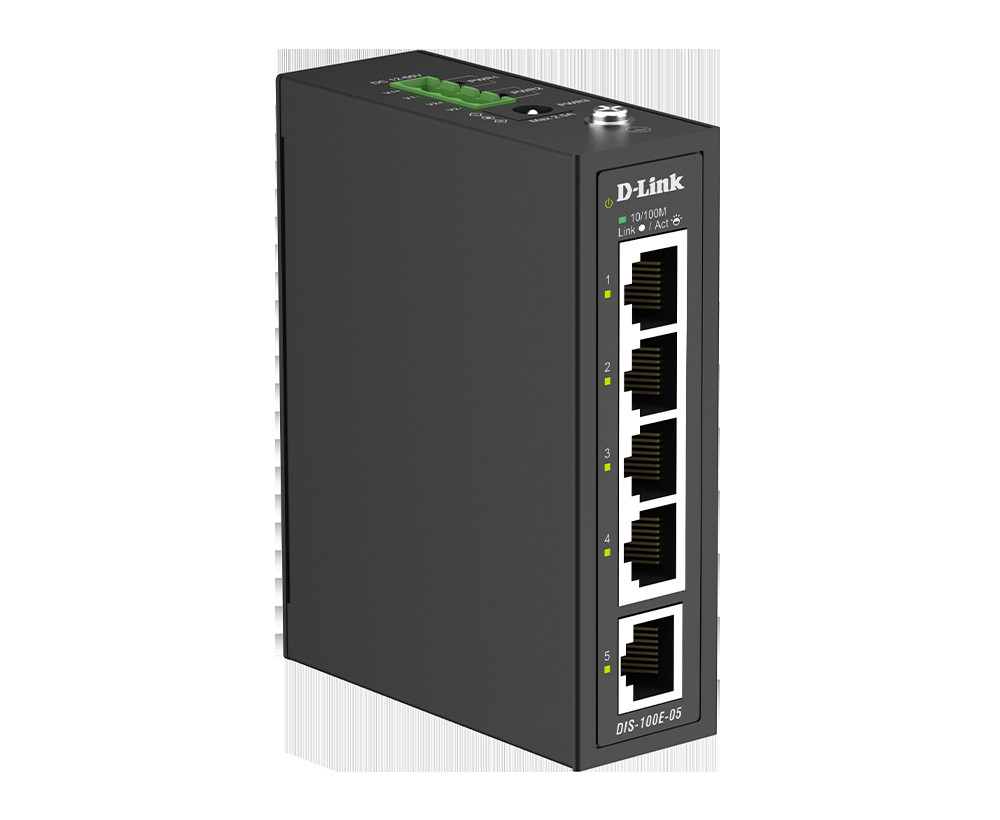 BildeD-LINK 5-Port Fast Ethernet Industrial Unmanaged Switch