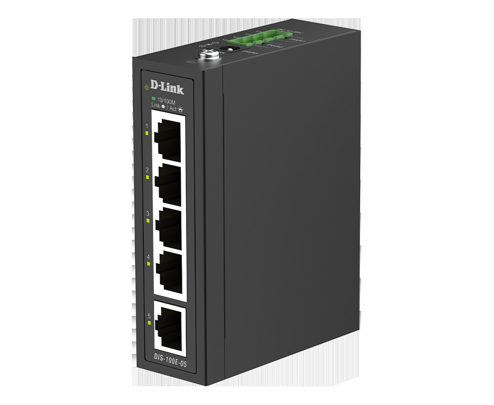 D-LINK 5-Port Fast Ethernet Industrial Unmanaged Switch