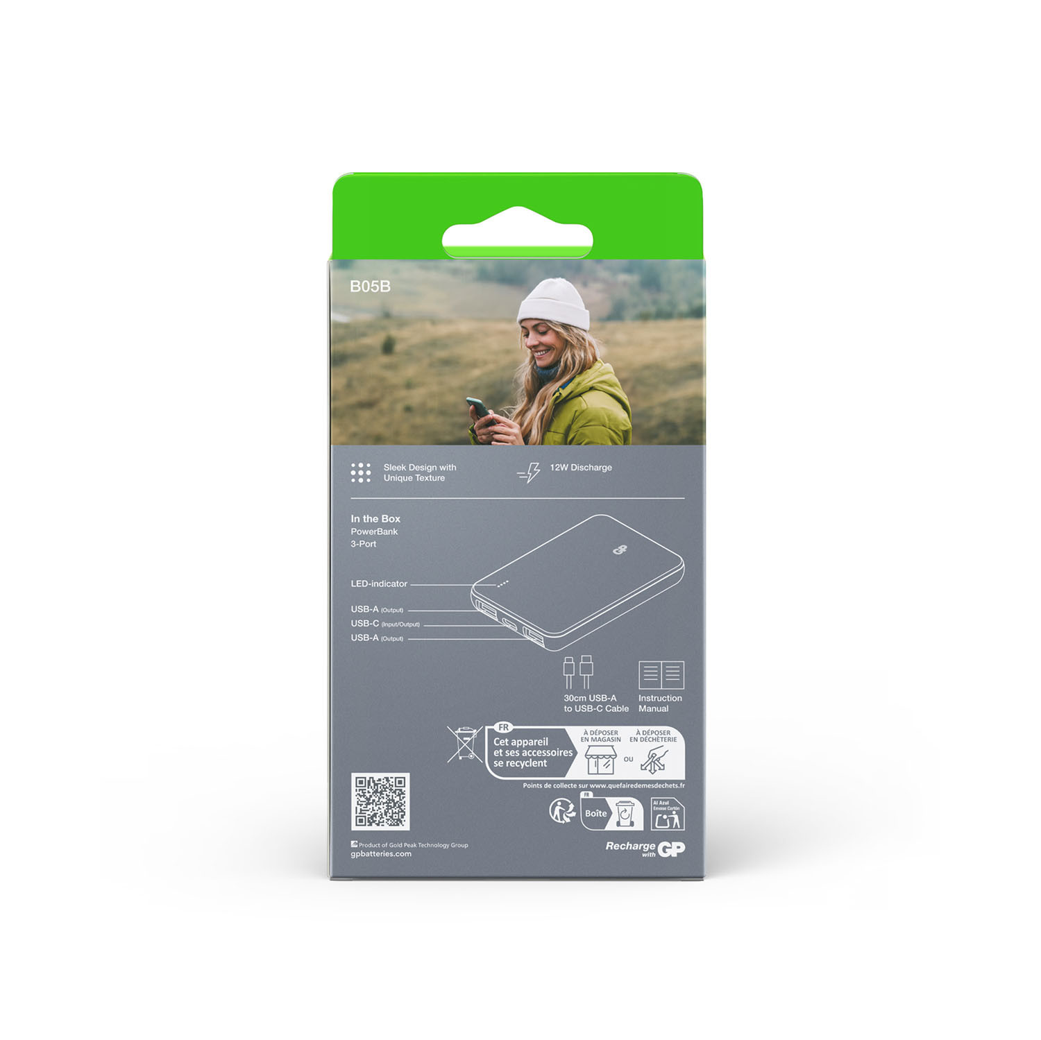 GP Powerbank Plus 5000mAh Black