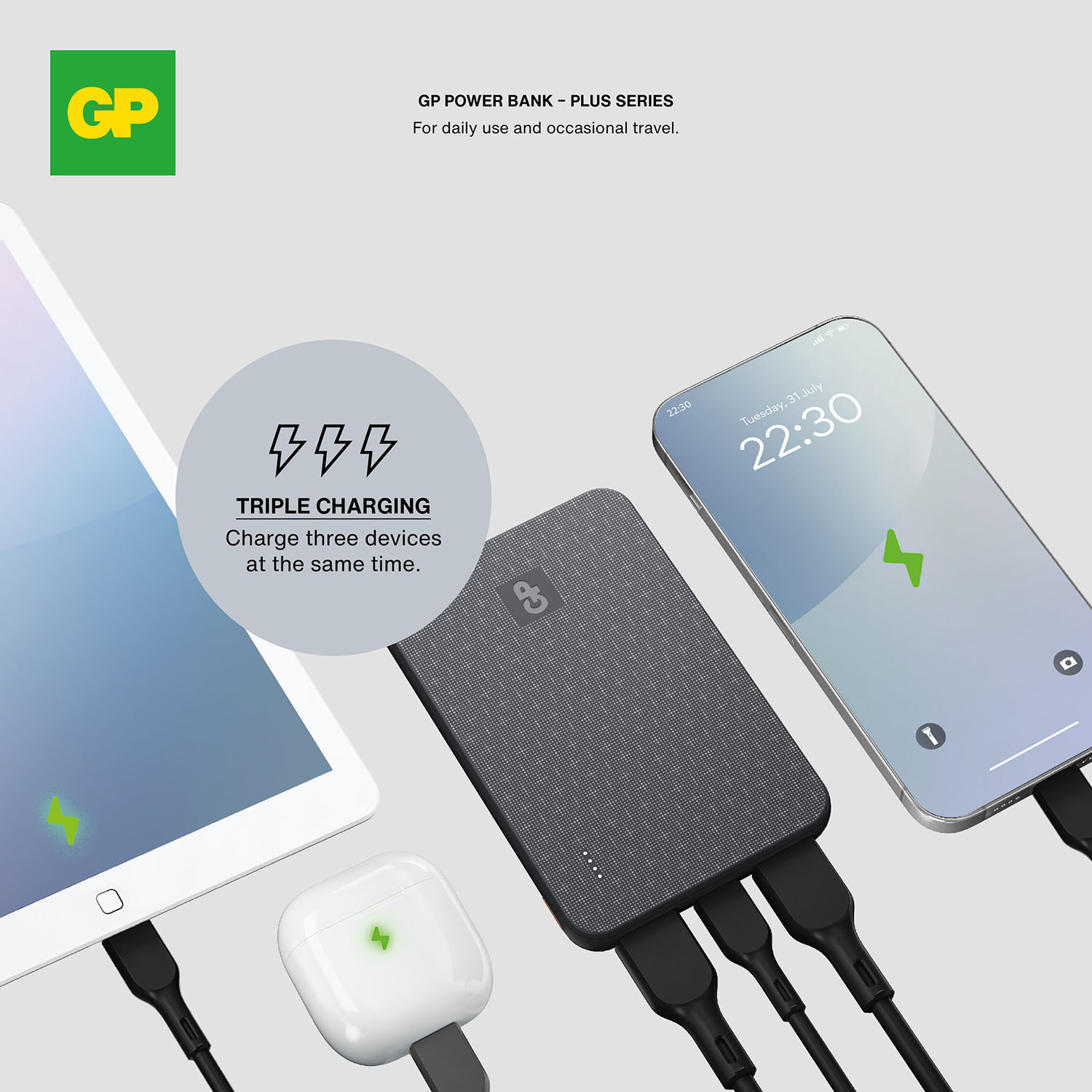 GP Powerbank Plus 5000mAh Black