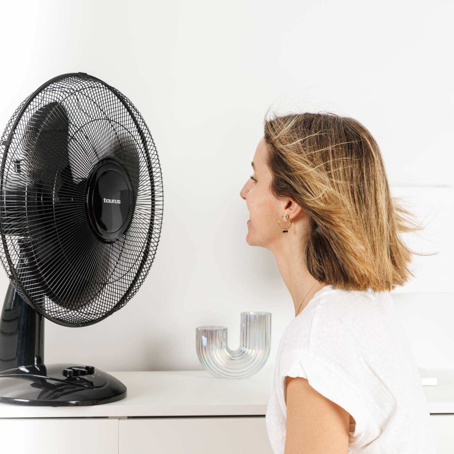 TAURUS Desk Fan 40cm Greco 16 Elegance Black