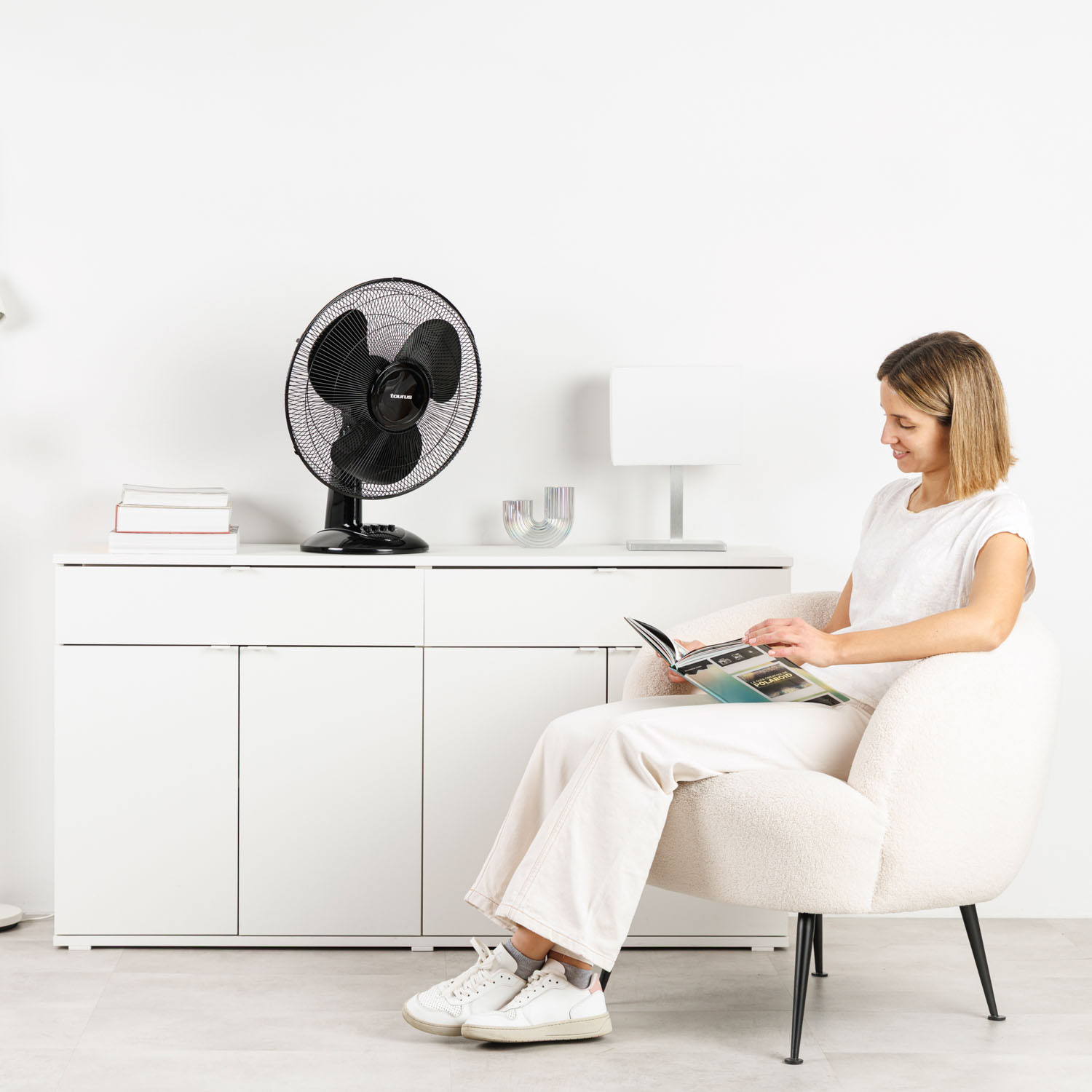 TAURUS Desk Fan 40cm Greco 16 Elegance Black