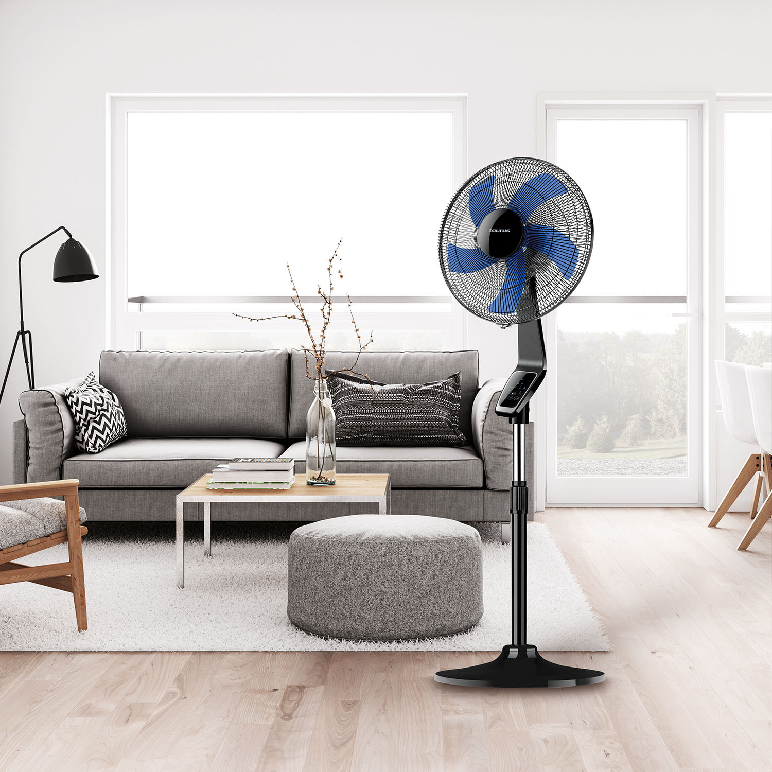 TAURUS Fan 40cm Pedistal Boreal 16CR Digital Black