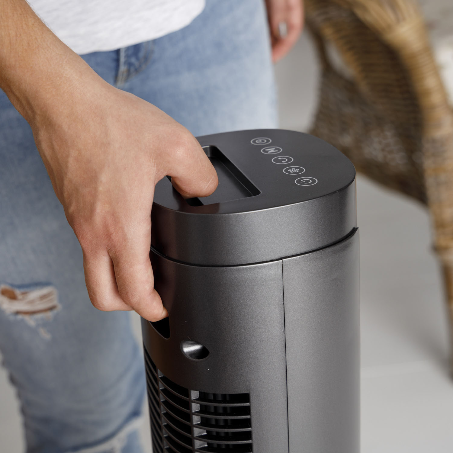 TAURUS Tower Fan 76 CM New Babel Digital Black