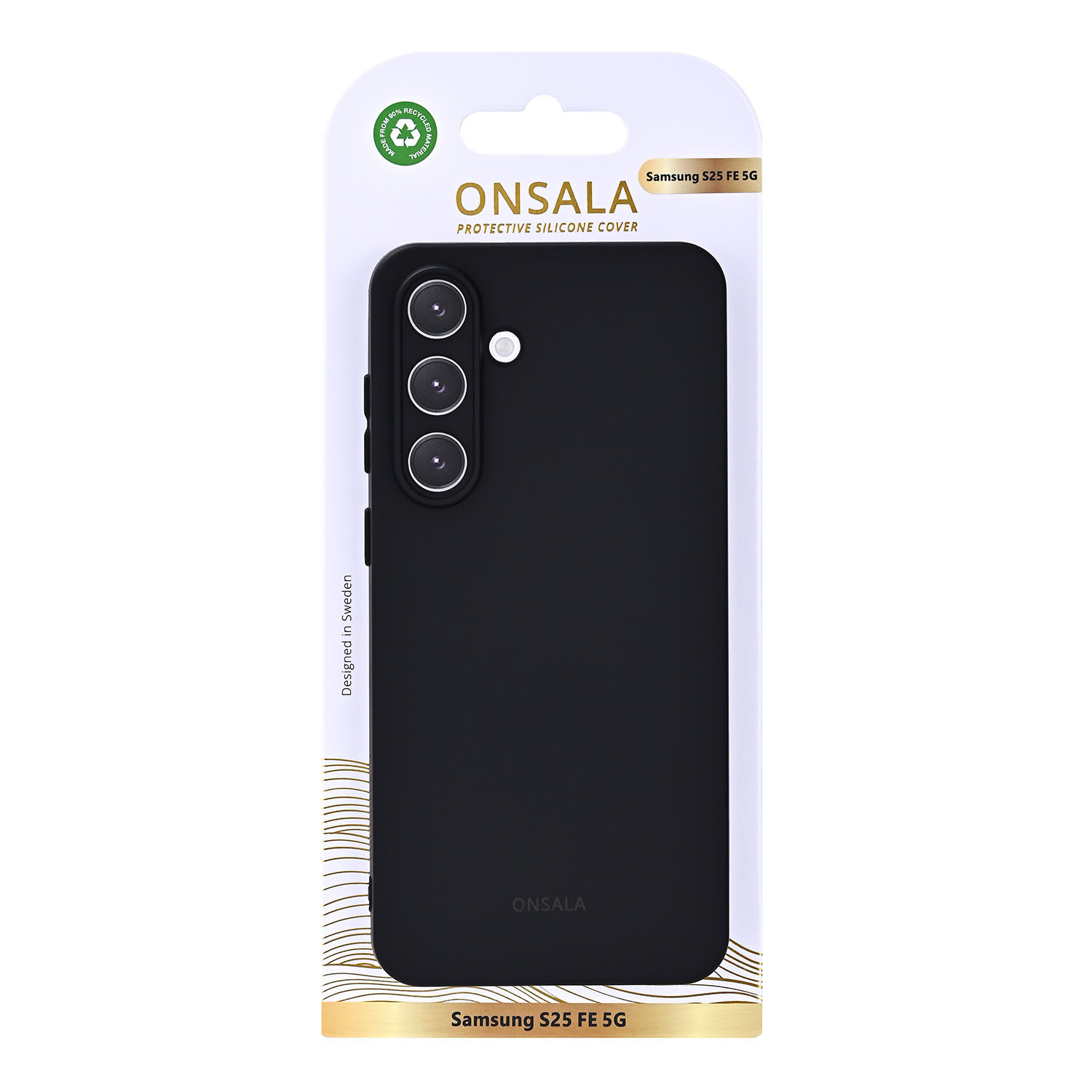 ONSALA Back Silicone Touch Recycled Samsung Galaxy S25 FE 5G Black