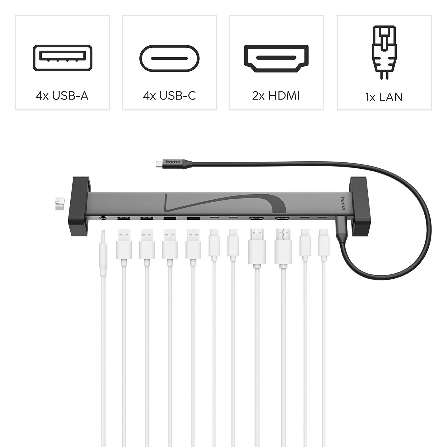 HAMA USB-C Docking Station 12 Ports