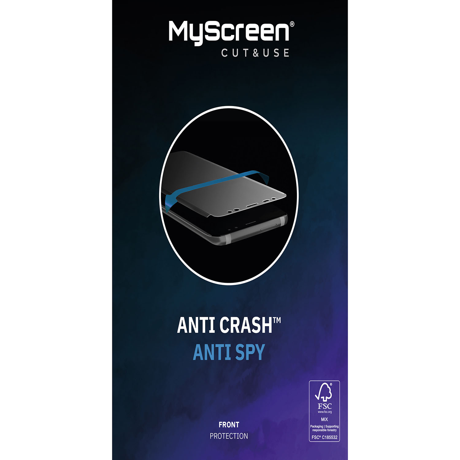 BildeMYSCREEN NEW antiCRASCH Privacy Protective Film 6,5" Dry inst