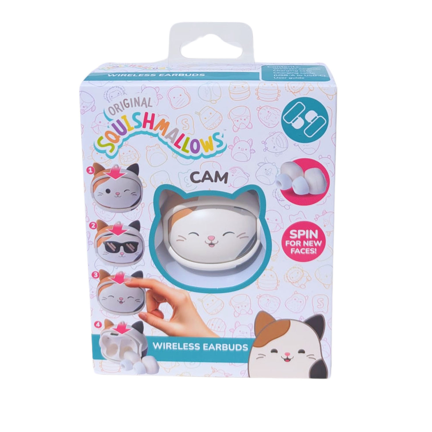 SQUISHMALLOWS Headphone In-Ear True Wireless Spin Cam