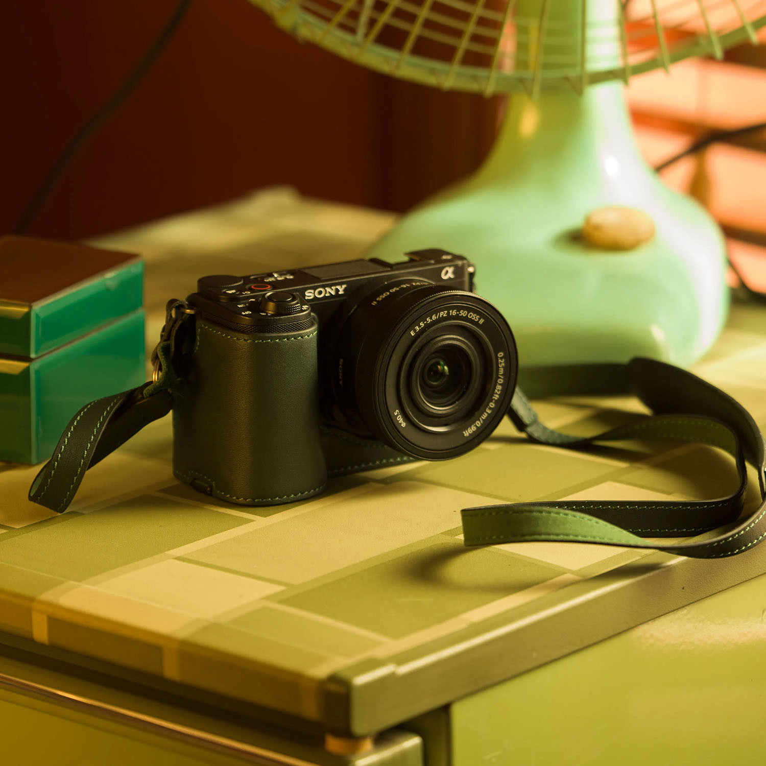 TILTA Leather Camera Case for Sony ZV-E10 II Green