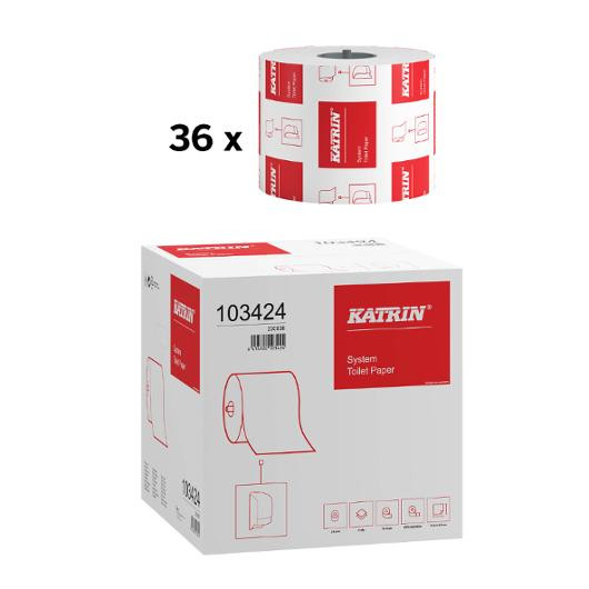 Toalettpapir Katrin System 2L 92M (36 ruller)